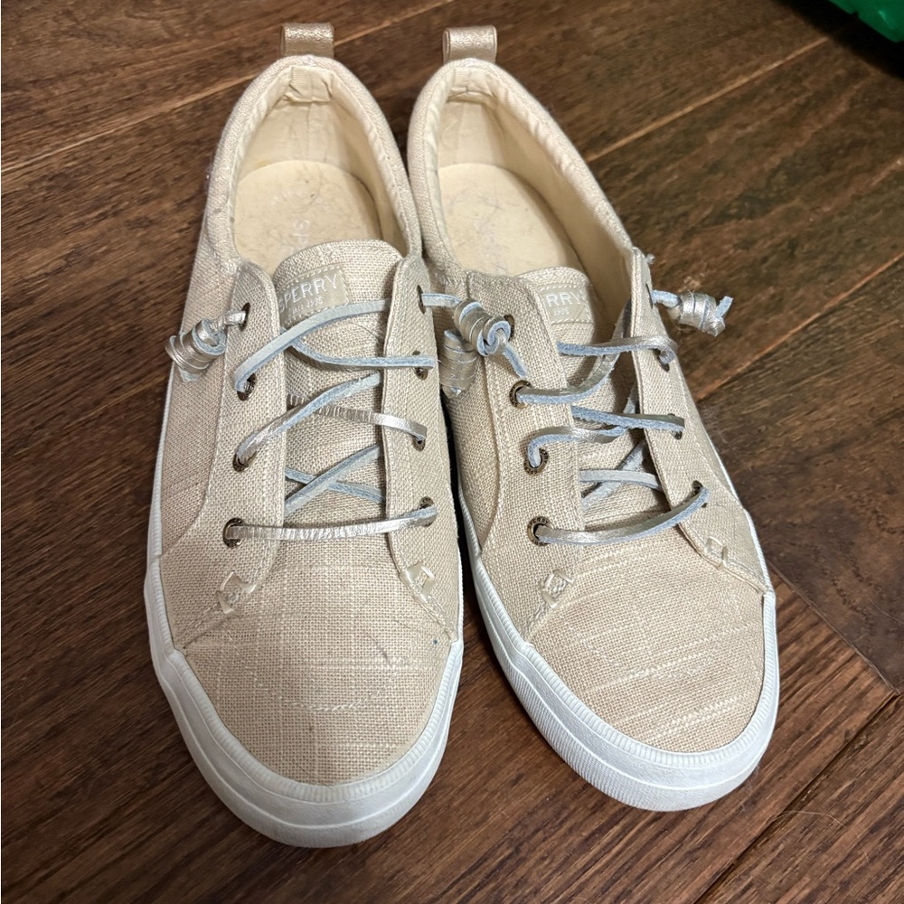 Metallic gold sperrys women’s 9.5